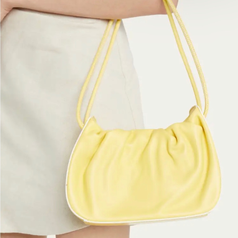Staud Kiki Ruched Leather Shoulder Bag